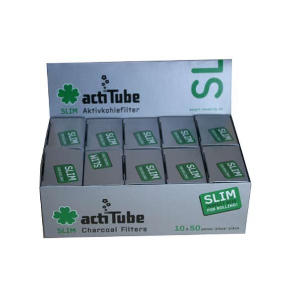 actiTube Slim Aktivkohlenfilter 10 x 50er