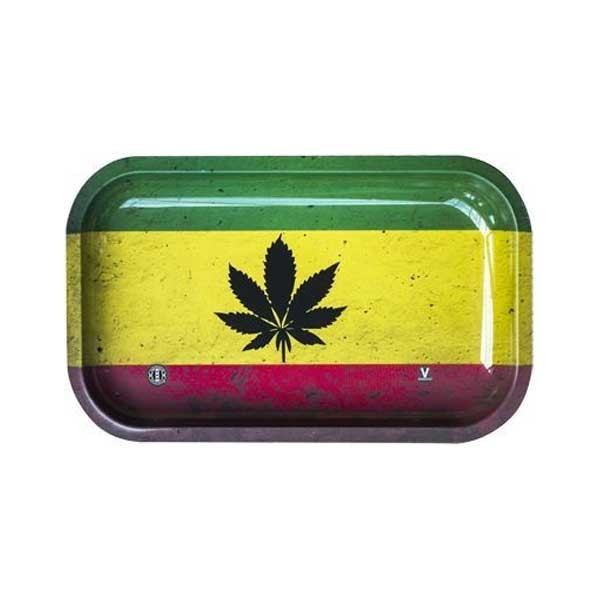 Rolling Tray Rasta Leaf 16 x 27cm