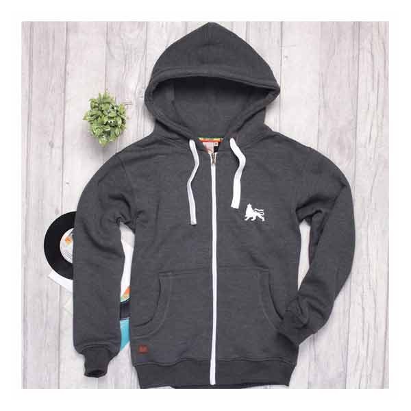 Zip Hoodie - Lion of Judah grau